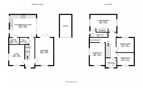 Floor Plan Image for 4 Bedroom Detached House for Sale in Blackcap Lane, Jennett`s Park