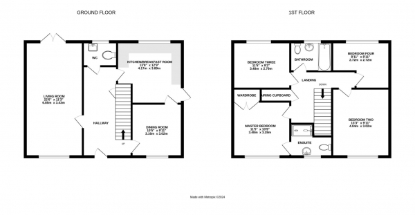 Floor Plan Image for 4 Bedroom Detached House for Sale in Redstart Croft, Bracknell