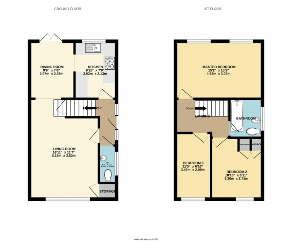 Floor Plan Image for 3 Bedroom Semi-Detached House for Sale in Staplehurst, Bracknell