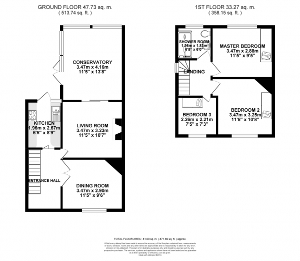 Floor Plan Image for 3 Bedroom Semi-Detached House for Sale in Wokingham Road, Bracknell