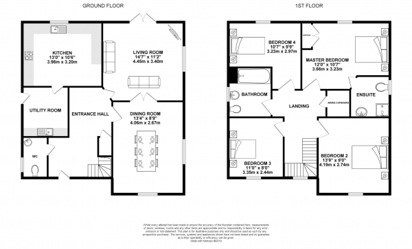 Floor Plan Image for 4 Bedroom Detached House for Sale in Tern Hill, Jennett`s Park