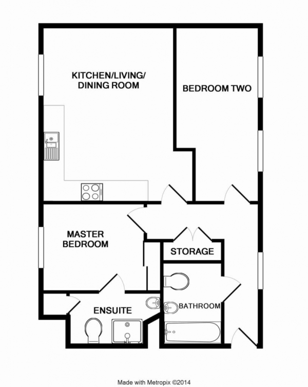 Floor Plan Image for 2 Bedroom Apartment for Sale in Flycatcher Keep, Jennett`s Park