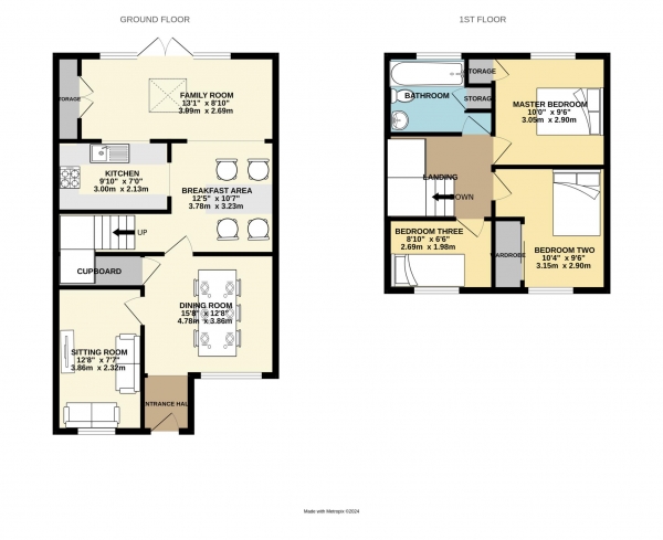 Floor Plan Image for 3 Bedroom Terraced House for Sale in Crofton Close, Bracknell