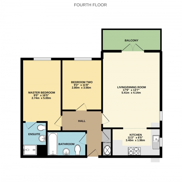 Floor Plan Image for 2 Bedroom Apartment for Sale in Kelvin Gate, Bracknell