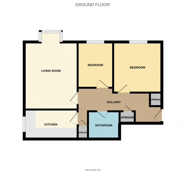 Floor Plan Image for 2 Bedroom Apartment to Rent in Crowthorne Road, Bracknell