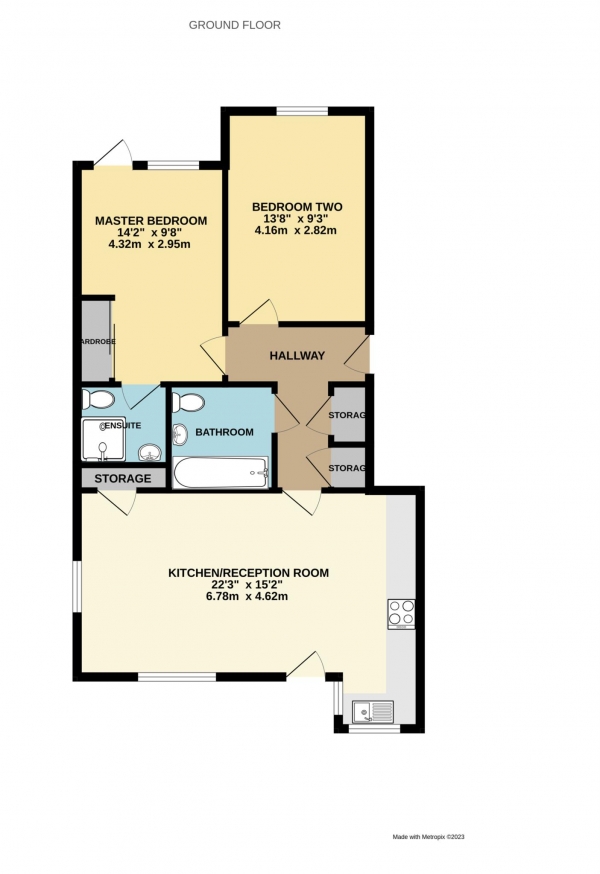 Floor Plan Image for 2 Bedroom Apartment for Sale in Broad Lane, Bracknell