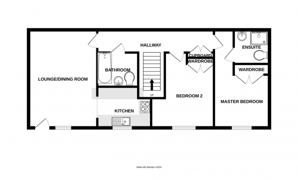 Floor Plan Image for 2 Bedroom Apartment to Rent in Beverley Road, Bracknell