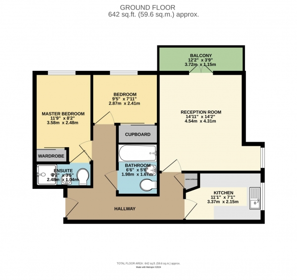 Floor Plan Image for 2 Bedroom Apartment for Sale in Aston Grange, Bracknell