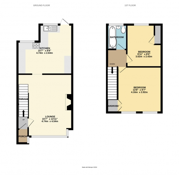 Floor Plan Image for 2 Bedroom Terraced House for Sale in Binfield Road, Bracknell