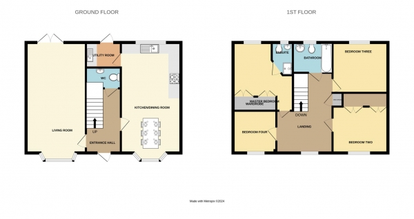 Floor Plan Image for 4 Bedroom Detached House to Rent in Spoonbill Rise, Jennett`s Park