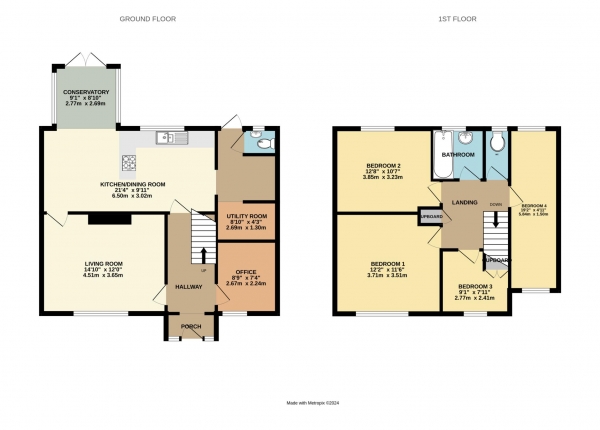 Floor Plan Image for 4 Bedroom End of Terrace House for Sale in Staverton Close, Bracknell