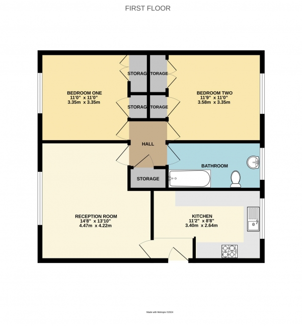 Floor Plan Image for 2 Bedroom Apartment for Sale in Cressex Close, Binfield