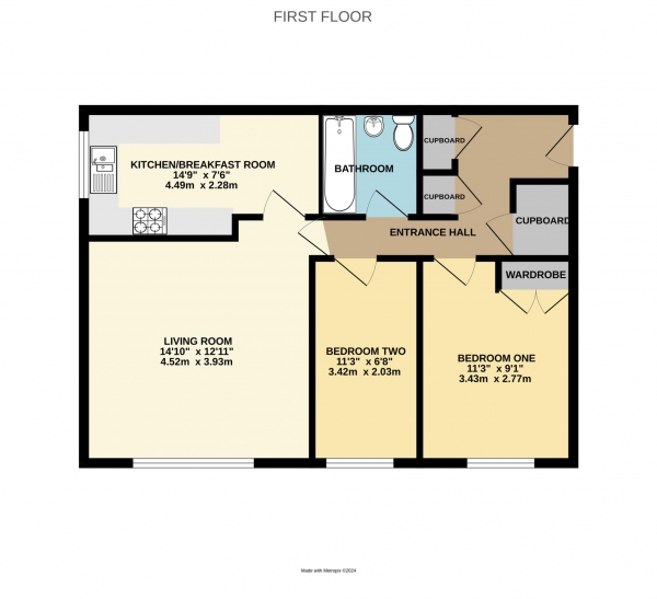 Floor Plan Image for 2 Bedroom Apartment for Sale in Hebbecastle Down, Warfield