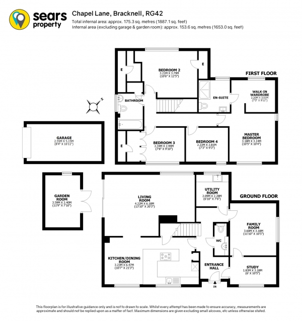 Floor Plan Image for 4 Bedroom Detached House for Sale in Chapel Lane, Binfield