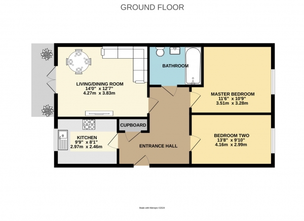 Floor Plan Image for 2 Bedroom Apartment for Sale in Robina House, Bracknell