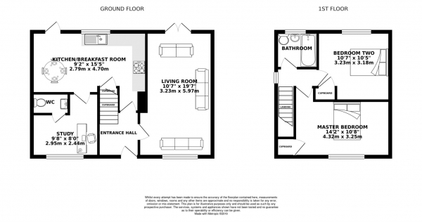 Floor Plan Image for 2 Bedroom End of Terrace House for Sale in Fraser Road, Bracknell