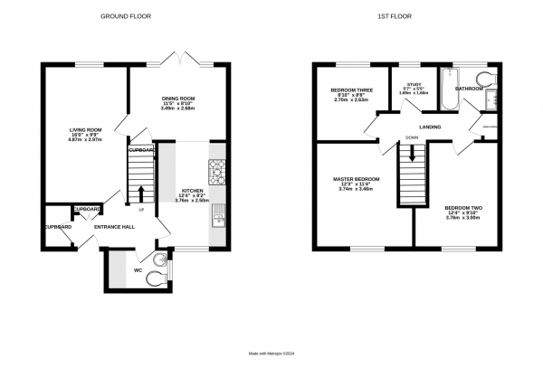 Floor Plan Image for 3 Bedroom Terraced House for Sale in Ullswater, Bracknell