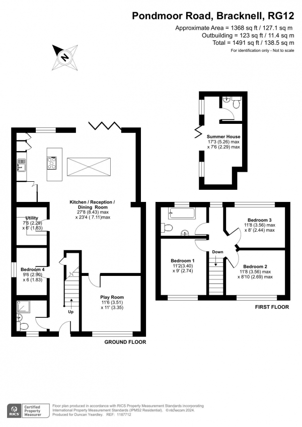 Floor Plan Image for 4 Bedroom End of Terrace House for Sale in Pondmoor Road, Bracknell