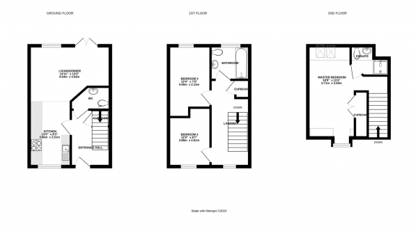 Floor Plan Image for 3 Bedroom Semi-Detached House for Sale in Merlin Way, Jennett`s Park