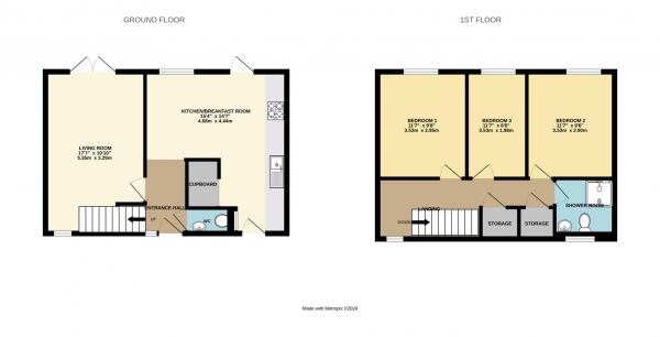 Floor Plan Image for 3 Bedroom End of Terrace House for Sale in Oakengates, Bracknell