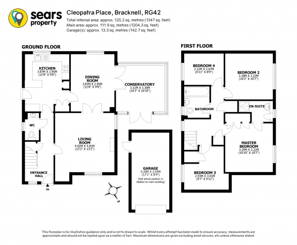 Floor Plan Image for 4 Bedroom Detached House for Sale in Cleopatra Place, Warfield