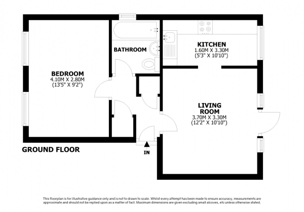 Floor Plan Image for 1 Bedroom Apartment for Sale in Draycott, Bracknell