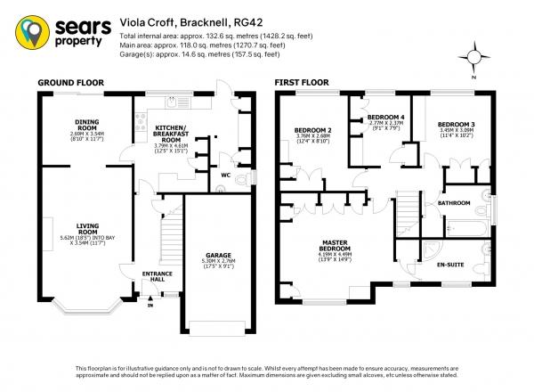 Floor Plan Image for 4 Bedroom Detached House for Sale in Viola Croft, Bracknell