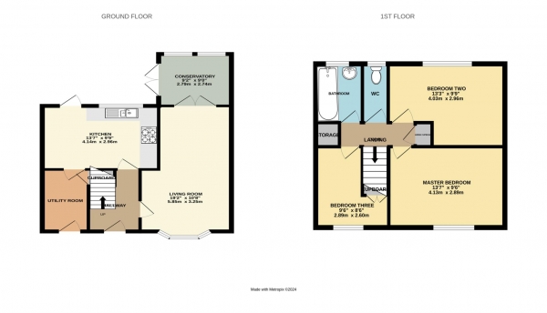 Floor Plan Image for 3 Bedroom Terraced House for Sale in Hillcopse View, Bracknell