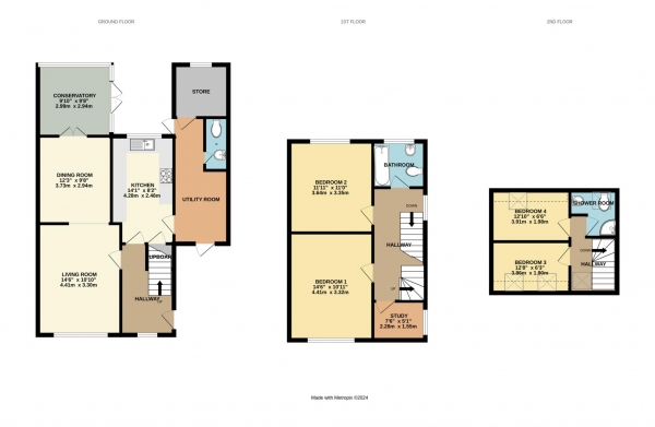 Floor Plan Image for 4 Bedroom Semi-Detached House for Sale in Hawthorn Close, Bracknell