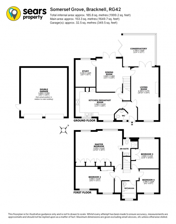 Floor Plan Image for 4 Bedroom Detached House for Sale in Somerset Grove, Warfield