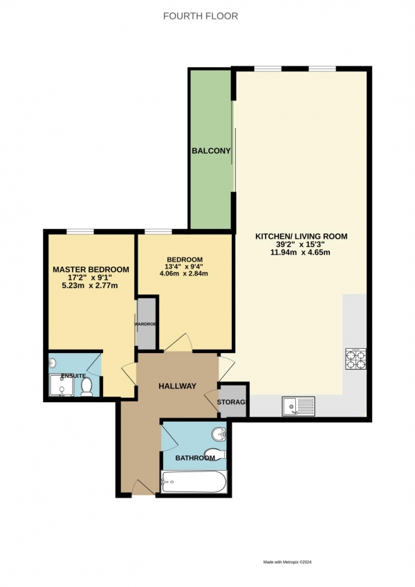 Floor Plan Image for 2 Bedroom Apartment for Sale in Old Bracknell Lane West, Bracknell