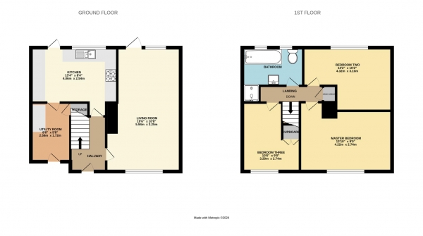 Floor Plan Image for 3 Bedroom End of Terrace House for Sale in Vincent Rise, Bracknell