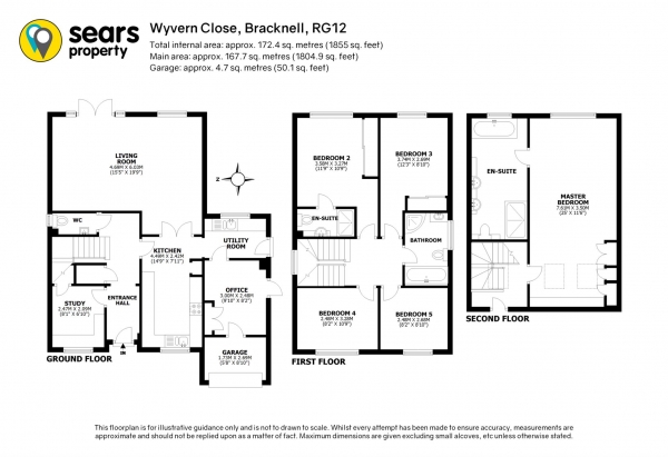 Floor Plan Image for 5 Bedroom Detached House for Sale in Wyvern Close, Bracknell