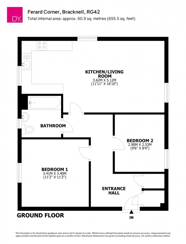 Floor Plan Image for 2 Bedroom Apartment for Sale in Farard Corner, Bracknell