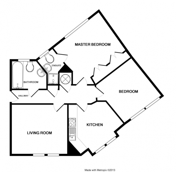 Floor Plan Image for 2 Bedroom Apartment to Rent in Osprey Avenue, Bracknell