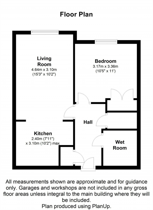 Floor Plan Image for 1 Bedroom Retirement Property for Sale in Archers Court, Elmside Walk, HITCHIN, Hertfordshire