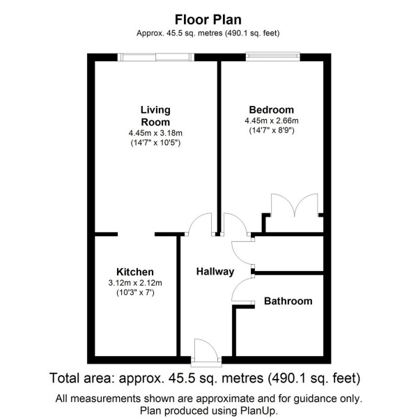 Floor Plan Image for 1 Bedroom Retirement Property for Sale in Regal Court, Bancroft, HITCHIN, Hertfordshire