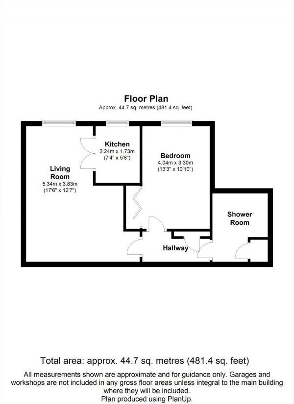 Floor Plan Image for 1 Bedroom Retirement Property for Sale in Whitings Court, Paynes Park, HITCHIN, Hertfordshire