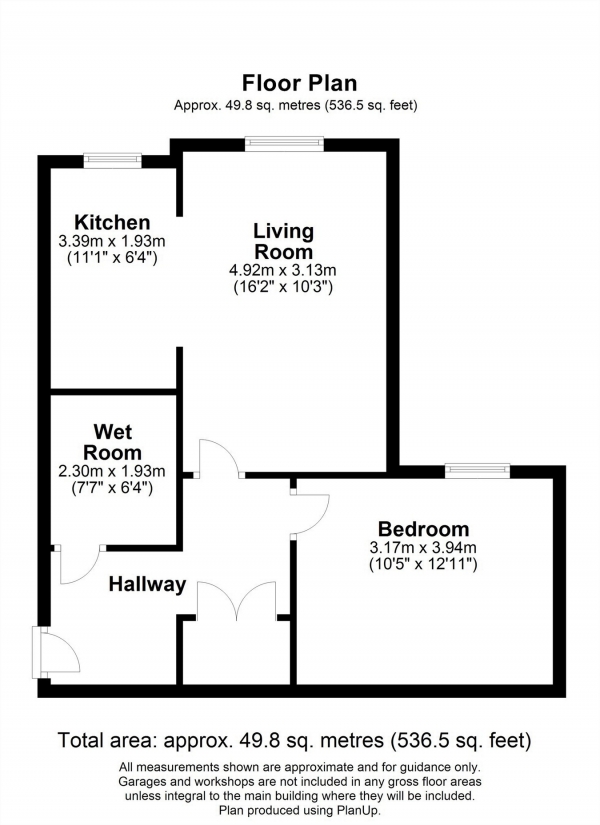 Floor Plan Image for 1 Bedroom Retirement Property for Sale in Archers Court, Elmside Walk, HITCHIN, Hertfordshire