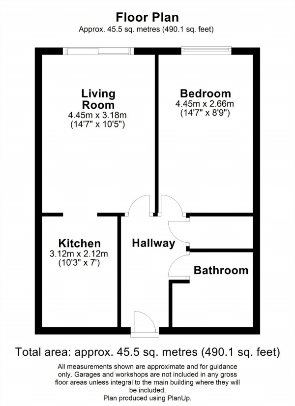 Floor Plan Image for 1 Bedroom Retirement Property for Sale in Regal Court, Bancroft, HITCHIN, Hertfordshire