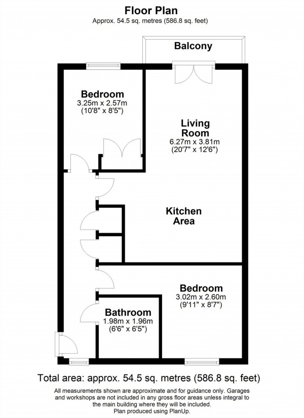 Floor Plan Image for 2 Bedroom Flat for Sale in Sharps Court, Cooks Way, HITCHIN, Hertfordshire