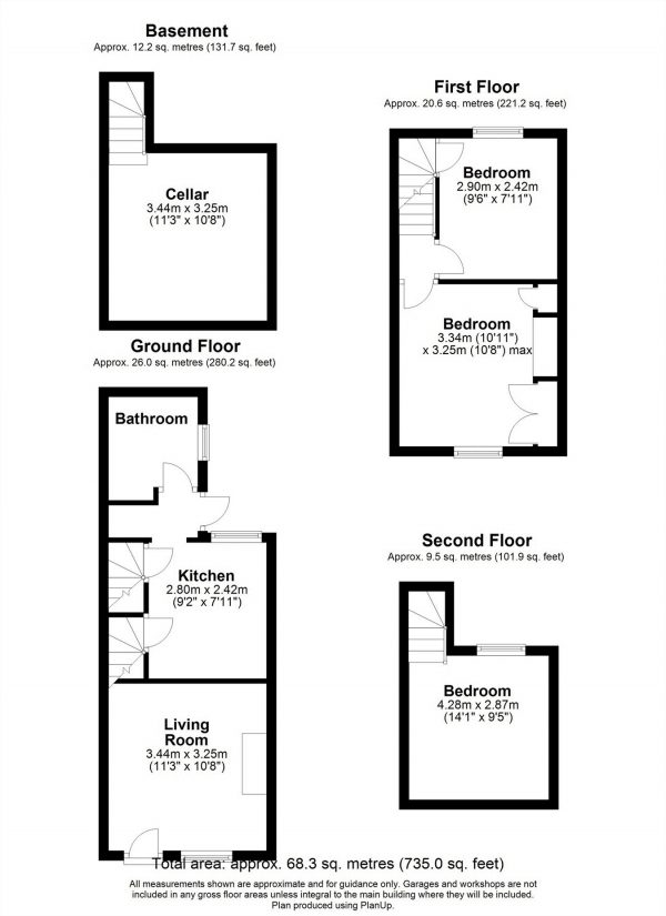 Floor Plan Image for 3 Bedroom Cottage for Sale in High Street, BALDOCK, Hertfordshire