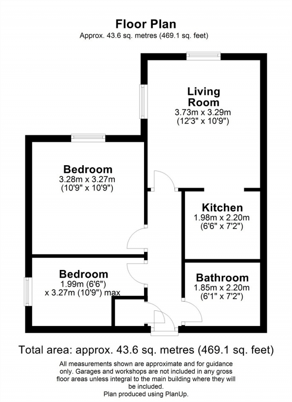 Floor Plan Image for 1 Bedroom Retirement Property for Sale in Seymour Court, Baliol Road, HITCHIN, Hertfordshire