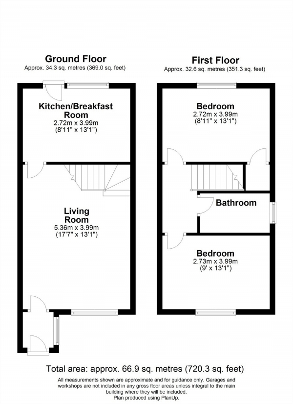 Floor Plan Image for 2 Bedroom Semi-Detached House for Sale in Browning Drive, HITCHIN, Hertfordshire