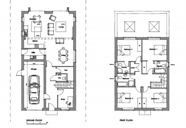 Floor Plan Image for 4 Bedroom Detached House for Sale in Hazelwood Lane, AMPTHILL, Bedfordshire