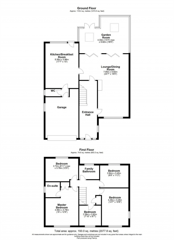 Floor Plan Image for 5 Bedroom Detached House for Sale in Whitehill Road, HITCHIN, Hertfordshire