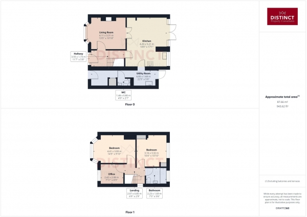 Floor Plan Image for 3 Bedroom Semi-Detached House to Rent in Cope Road, Banbury