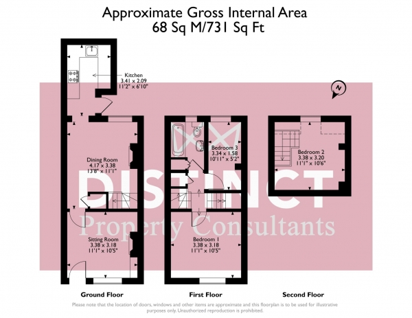 Floor Plan Image for 3 Bedroom Terraced House for Sale in Queens Road, Banbury