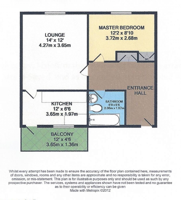 Floor Plan Image for 1 Bedroom Flat for Sale in Bramble Avenue, Conniburrow, Milton Keynes