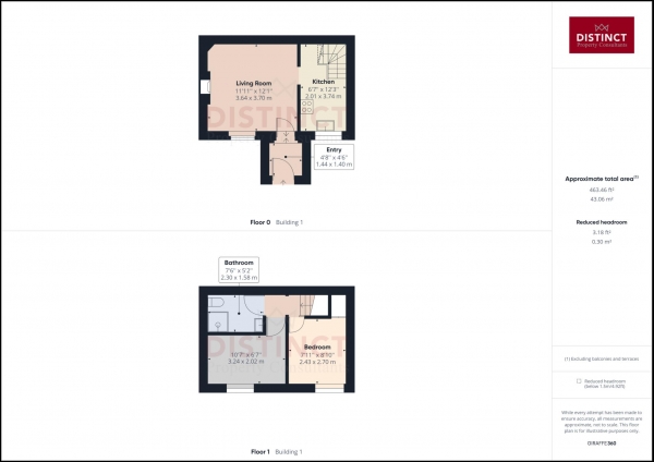 Floor Plan Image for 2 Bedroom Cottage for Sale in Mount Pleasant, Blockley